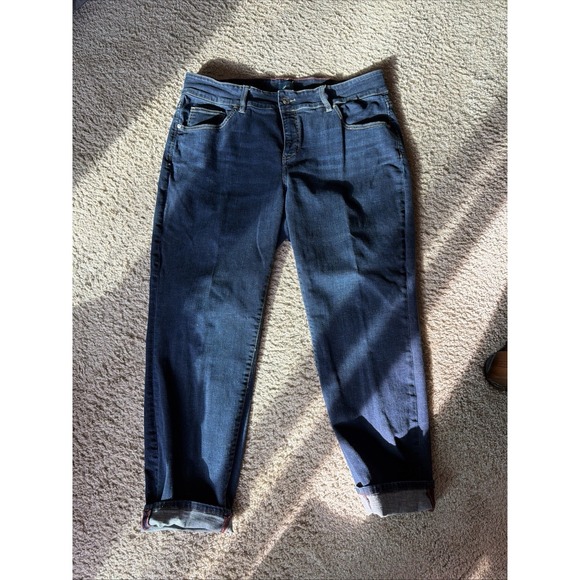 Jagermeister Denim - JAG Dark Blue Carter High Rise Girlfriend Jeans Pants Zip 5 Pocket 18W EUC!